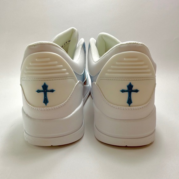 Kito Online Mother Mary Tribus‎ Sneakers Shoes White Blue Religious - Picture 6 of 8